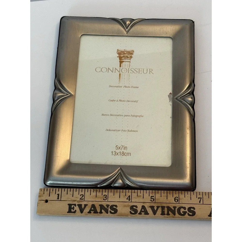 PHOTO FRAME Connoisseur Silver-Tone Metal Leaf-Design for 5x7